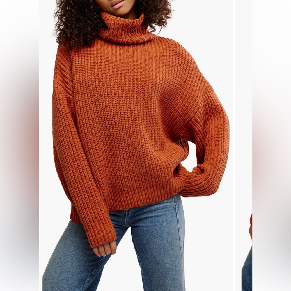 Women's Ribbed Turtleneck Sweater - Swim Too Deep Pullover Free People
